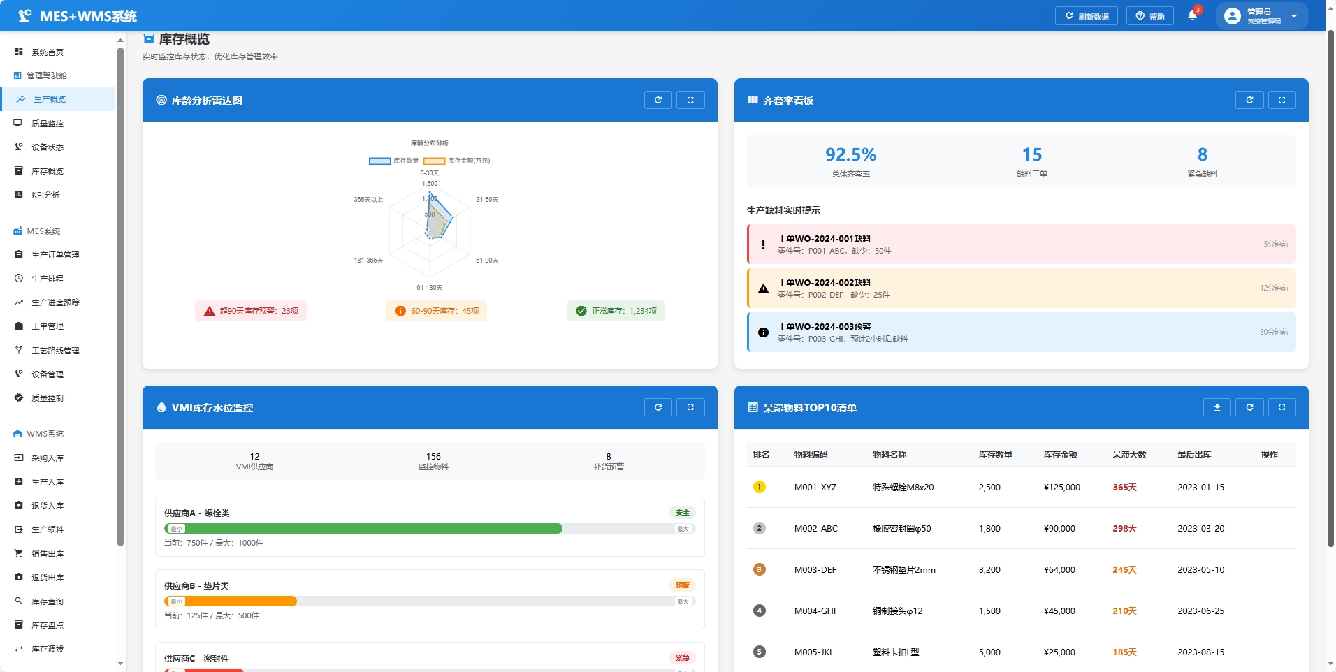 智能仓储系统界面
